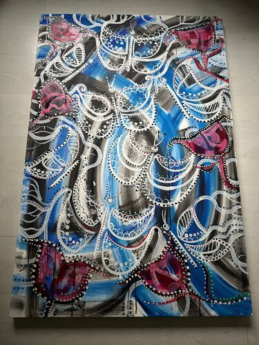 Butterflies van Laura Vizbule, Schilderij te koop op Singulart