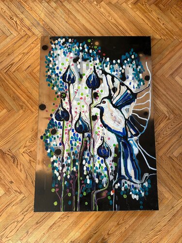 Bird van Laura Vizbule, Schilderij te koop op Singulart