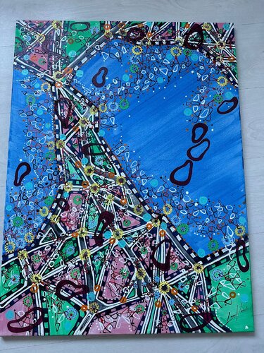 Blue dream di Laura Vizbule, Pittura in vendita su Singulart