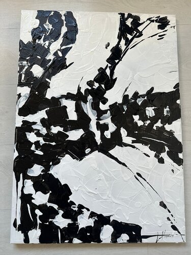 Black and white di Laura Vizbule, Pittura in vendita su Singulart