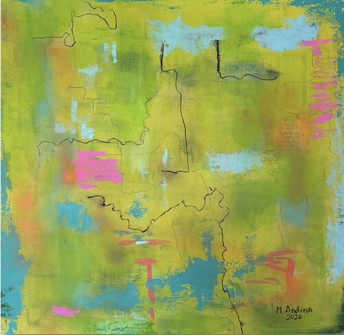 Flowers power par Mónica Andina, Peinture en vente sur Singulart
