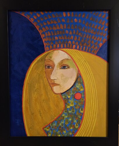 Red Earring van Tessa Thonett, Schilderij te koop op Singulart