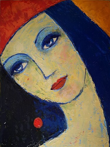 Long Dark Hair von Tessa Thonett, Malerei kaufen auf Singulart