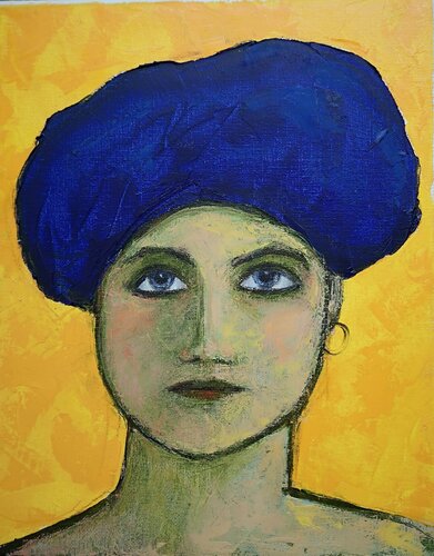 Blue Turban von Tessa Thonett, Malerei kaufen auf Singulart
