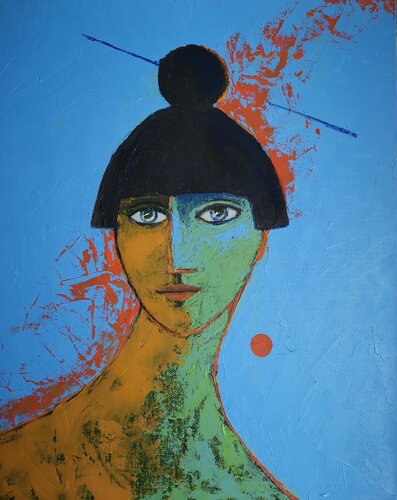 Top Knot von Tessa Thonett, Malerei kaufen auf Singulart