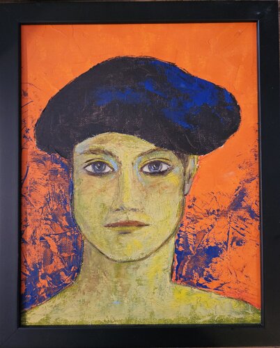 Black Beret di Tessa Thonett, Pittura in vendita su Singulart