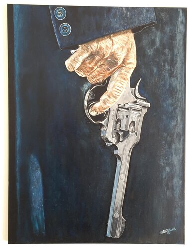 TOMMY SHELBY van Damián Uriel Galharretborde, Schilderij te koop op Singulart