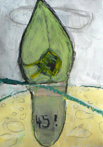 Notationen am Rand I (Form) van Evelyn Marschall-Gebhard, Schilderij te koop op Singulart