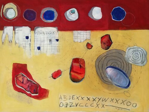 Zwischen System und Drift by Evelyn Marschall-Gebhard, Painting for Sale on Singulart