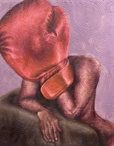The Space Between Want and Reach van Jesutofunmi Ogidan, Schilderij te koop op Singulart