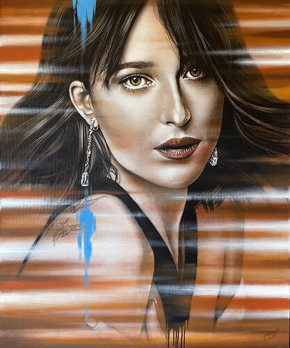 Facētus 11 Dakota Johnson by Jürgen Stenger (BOMMIArt), Painting for Sale on Singulart