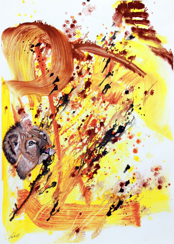 König der Savanne von Susanne Sokoll, Malerei kaufen auf Singulart