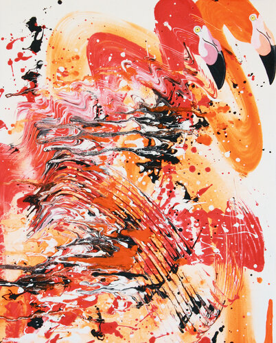 Flamingos von Susanne Sokoll, Malerei kaufen auf Singulart