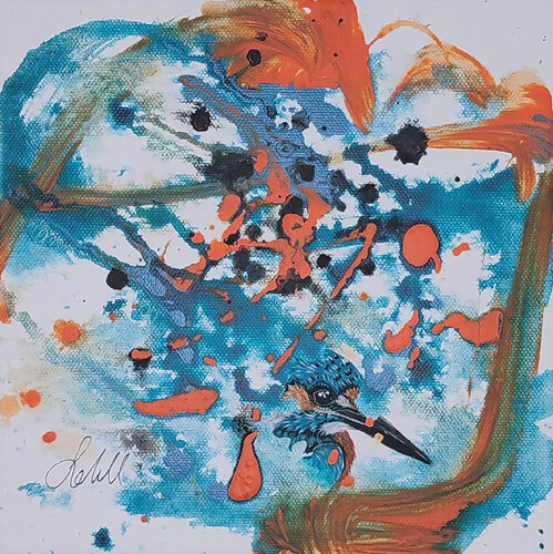 Kingfisher I van Susanne Sokoll, Schilderij te koop op Singulart