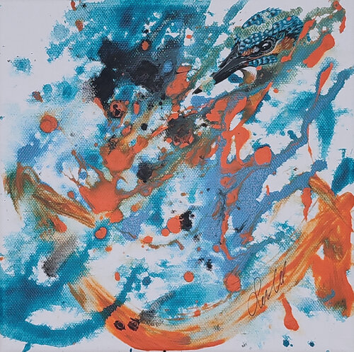 Kingfisher II by Susanne Sokoll, Painting for Sale on Singulart