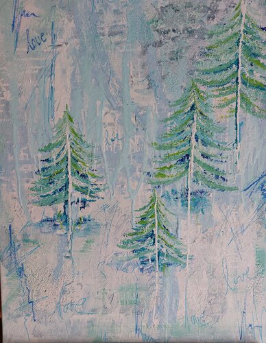 Winterwald von Marina Burgenmeister, Malerei kaufen auf Singulart