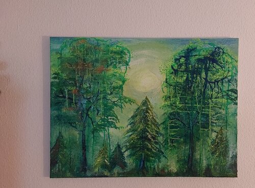 Morgens im Wald von Marina Burgenmeister, Malerei kaufen auf Singulart