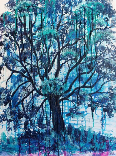 Magische Eiche di Marina Burgenmeister, Pittura in vendita su Singulart