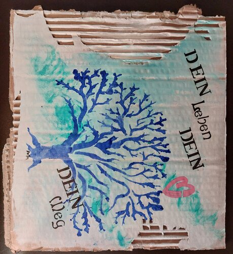 Dein Leben, dein Herz, dein Weg von Marina Burgenmeister, Malerei kaufen auf Singulart