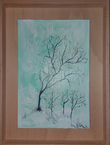 Weniger 2 - Baum di Marina Burgenmeister, Pittura in vendita su Singulart
