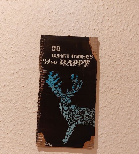 Do what makes you happy van Marina Burgenmeister, Schilderij te koop op Singulart