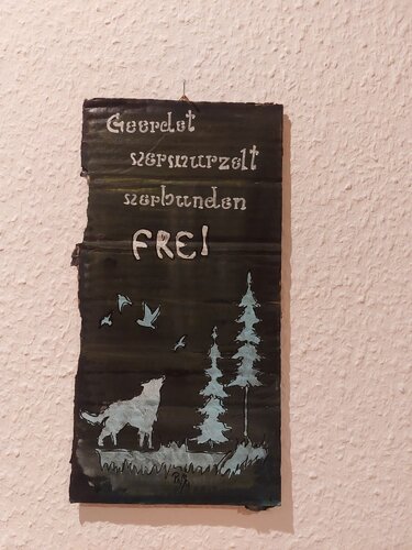 Geerdet, verwurzelt, verbunden, frei by Marina Burgenmeister, Painting for Sale on Singulart