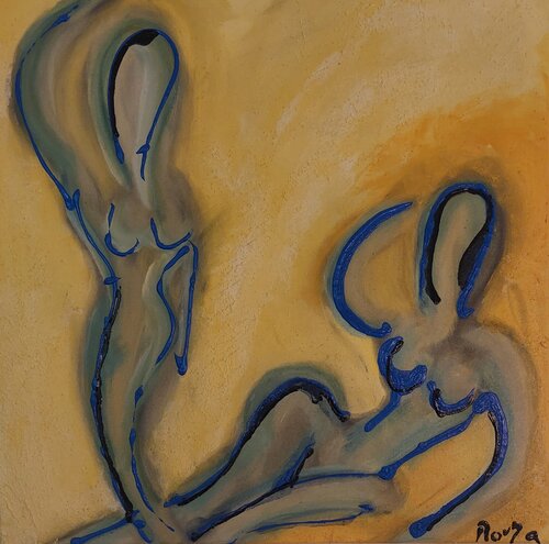 Die Liebenden by Marina Burgenmeister, Painting for Sale on Singulart