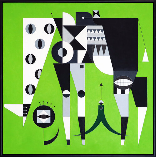 White Deer, Neon Green von Hera Kim, Malerei kaufen auf Singulart