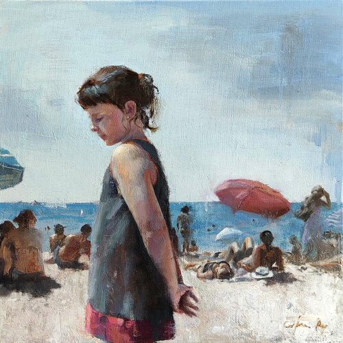 En la playa di Carmen Rey Berrocal, Pittura in vendita su Singulart