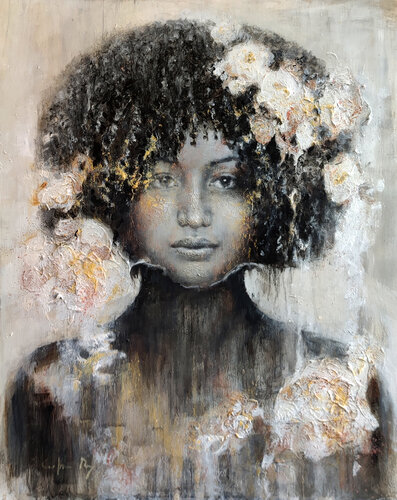 Flores blancas di Carmen Rey Berrocal, Pittura in vendita su Singulart
