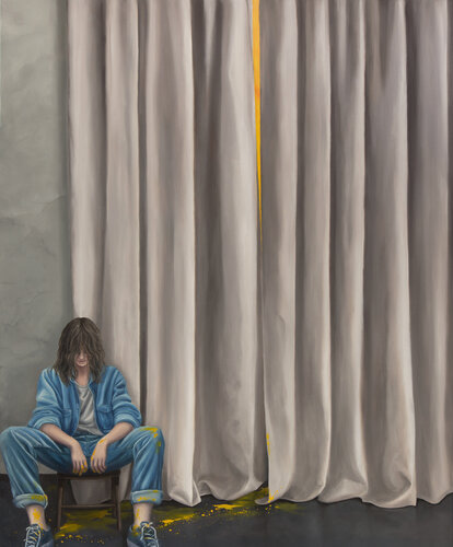 Artist on strike par Ulrike Hüppeler, Peinture en vente sur Singulart