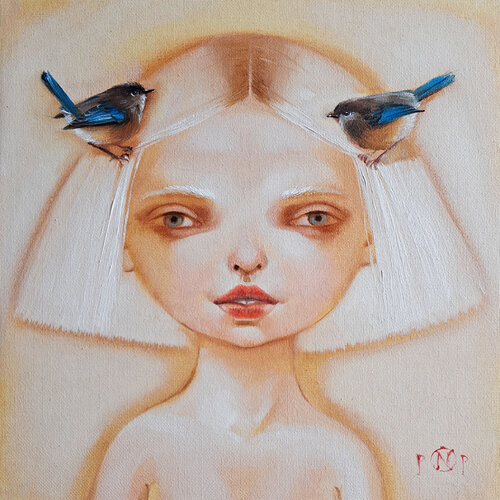 Fairywren di Naty Pop, Pittura in vendita su Singulart