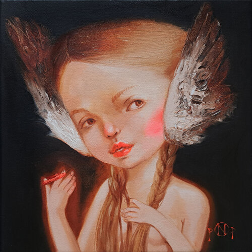 Preparing for Flight di Naty Pop, Pittura in vendita su Singulart