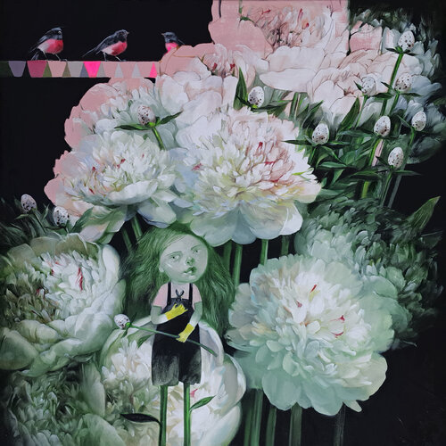Peonia de Naty Pop, Pintura a la venta en Singulart