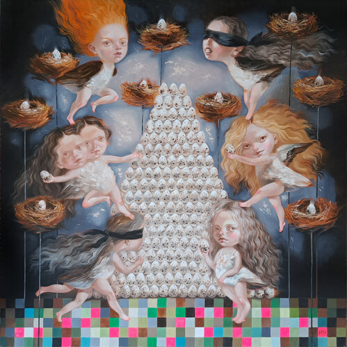 The Tower of Babel von Naty Pop, Malerei kaufen auf Singulart