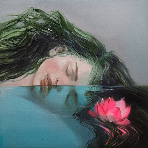 Where Silence Blooms di Naty Pop, Pittura in vendita su Singulart