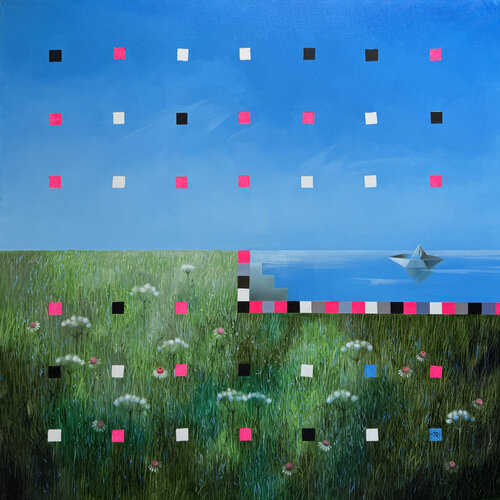 Intermittent Horizon par Naty Pop, Peinture en vente sur Singulart