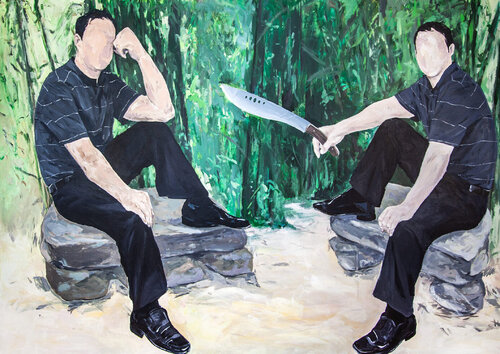 Bamboo Grove van Li Xiang long, Schilderij te koop op Singulart