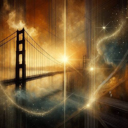 Dust and Light: The Golden Gate in Memory I di Ziqi Yu, Digitale in vendita su Singulart