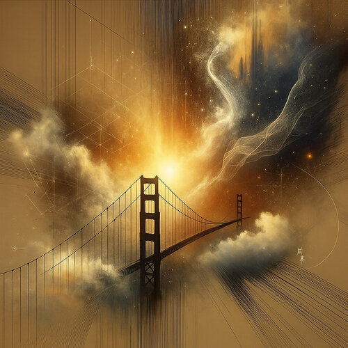 Dust and Light: The Golden Gate in Memory VII von Ziqi Yu, Digital kaufen auf Singulart