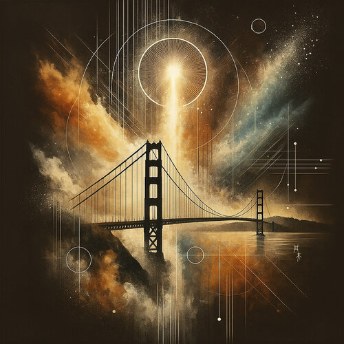 Dust and Light: The Golden Gate in Memory VI von Ziqi Yu, Digital kaufen auf Singulart