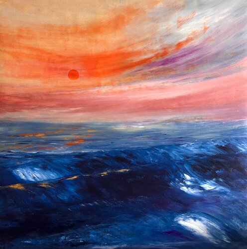 Mare di colori II - Cilento vor Capri di Sonja Kalmanfi, Pittura in vendita su Singulart