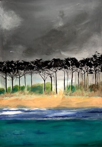 Febbraio - Torre di Mare di Sonja Kalmanfi, Pittura in vendita su Singulart