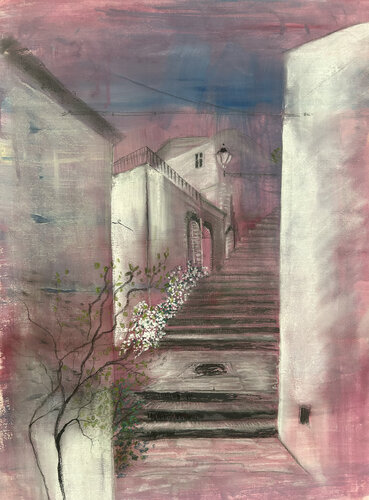 Serata - Castellabate Cilento di Sonja Kalmanfi, Pittura in vendita su Singulart