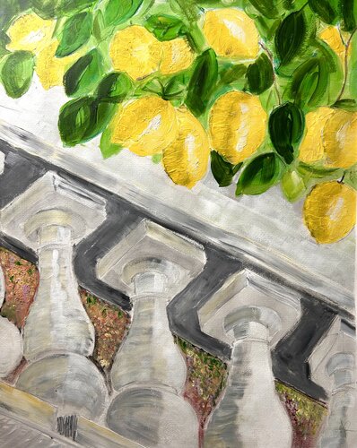 Limoni di Amalfi di Sonja Kalmanfi, Pittura in vendita su Singulart