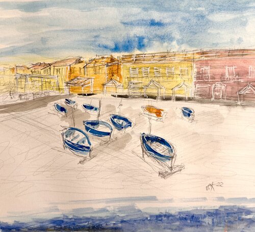 Porto - Santa Maria di Castellabate von Sonja Kalmanfi, Malerei kaufen auf Singulart