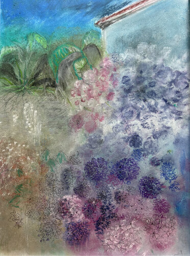 Il giardino di Sonja Kalmanfi, Pittura in vendita su Singulart
