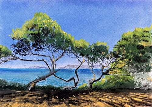 Vista su Capri von Sonja Kalmanfi, Malerei kaufen auf Singulart