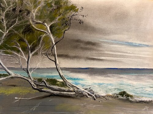 Inverno al mare di Sonja Kalmanfi, Pittura in vendita su Singulart