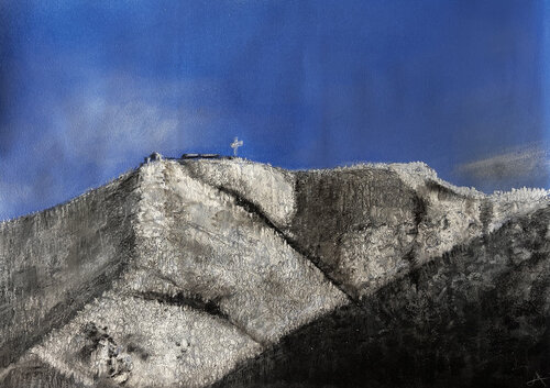 Monte Gelbison - Cilento von Sonja Kalmanfi, Malerei kaufen auf Singulart